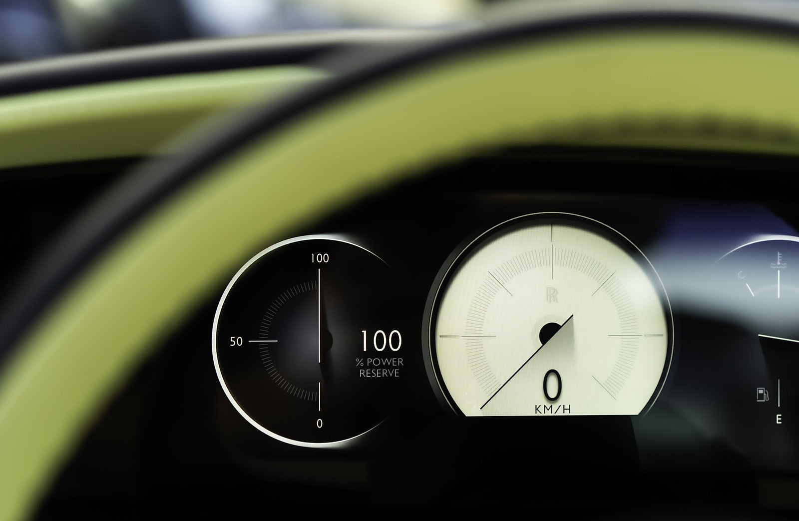 Why rolls royce shows power reserve instead of RPM