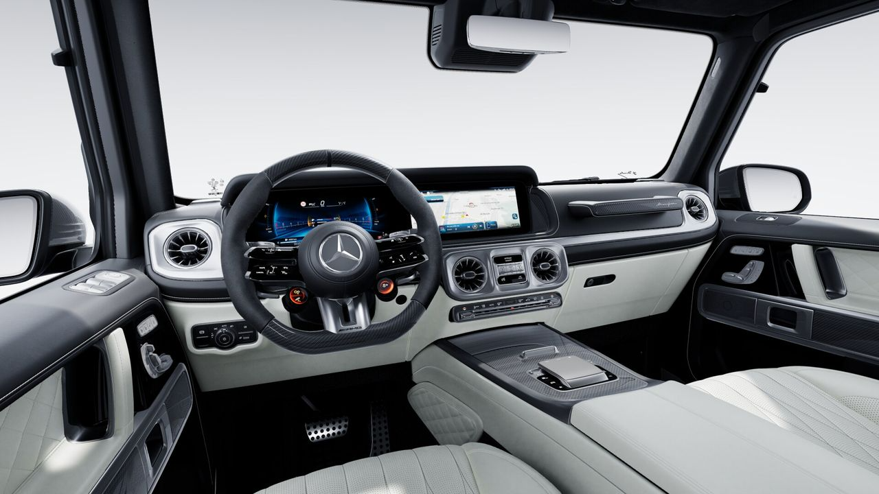 AMG G 63 interior 2025 silver